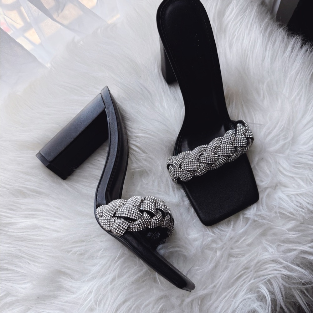 Sparkly Open Toed Heels